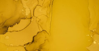 Altın Sıvı Sanat. Soyut Sıvı Resimlemesi.