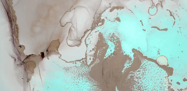 Цветные волны океана. на бумаге. Современный голубой мрамор — стоковое фото