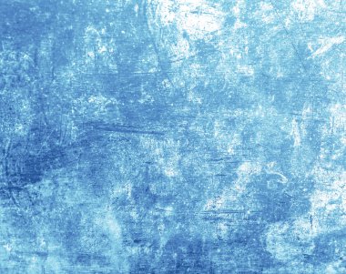 Mavi grunge yüzeyi. Tahıllı duvar kağıtlarını üst üste koy. Eskimiş tebeşir kumaşı. Metalin grunge deseni çizilmiş. Antika paslı.