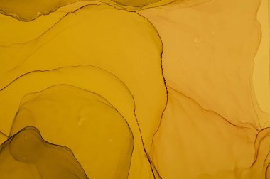 Altın Sıvı Sanat. Soyut Sıvı Resimlemesi.