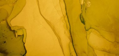 Altın Sıvı Sanat. Sıvı Soyut Çizim.