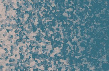 Mavi grunge dokusu. Eski toz duvar kâğıdı. Yıpranmış lekeler duvarı. Metalin pis grunge yüzeyi. Tanecikleri üstüste koy