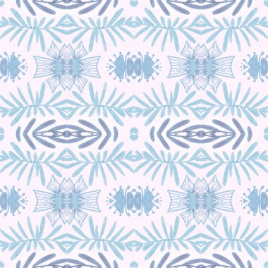 Kusursuz çiçek deseni. Soyut etnik baskı. Suluboya batik arkaplanı.