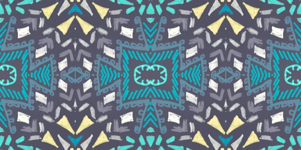 Seamless watercolor triangles pattern. Hand drawn geometric mosaic. — Stock Photo, Image
