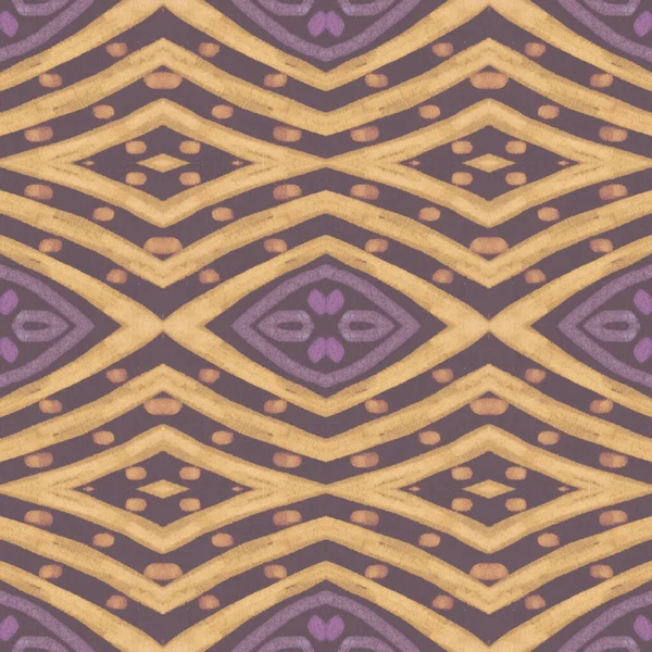 Aquarell Mosaik. Abstraktes geometrisches ethnisches Ornament. — Stockfoto