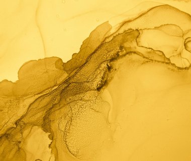 Altın Sıvı Sanat. Sıvı Mermer Duvar Kağıdı. Alkol.