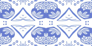 Kusursuz çiçek deseni. Soyut etnik baskı. Suluboya batik arkaplanı.