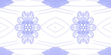 Çiçek desenli bir el çizimi. Kusursuz soyut batik izi.