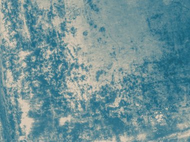 Mavi grunge yüzeyi. Yaşlanmış toz duvar kağıdı. Soyut çatlak etkisi. Sıkıntılı grunge geçmişi. Paslı kağıdı üstüste koy.