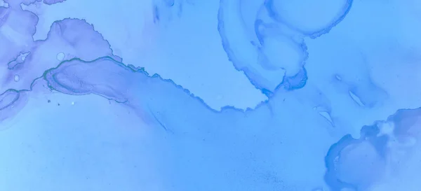 Μπλε Υδατογραφία ταπετσαρία. Δημιουργικό μελάνι — Φωτογραφία Αρχείου