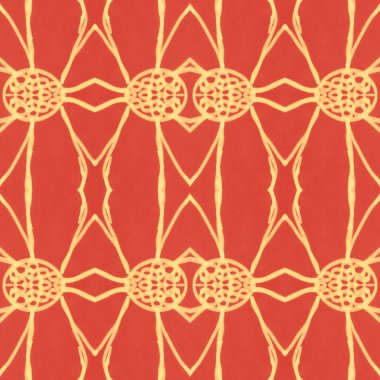 Yeni yıl Çin şablonu. Japon sanat geçmişi. Doğu Asya tarzı. Kusursuz dokuma Çin malı. Soyut el çizimi geometrik süs. Kırmızı çiçekli etnik duvar kağıdı. Klasik Çin desenleri.