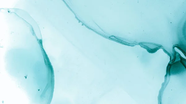 Yeşil Pastel Akıcı Sıvı Mavi Deniz Modern Soyutlama Pastel Sıvı — Stok fotoğraf