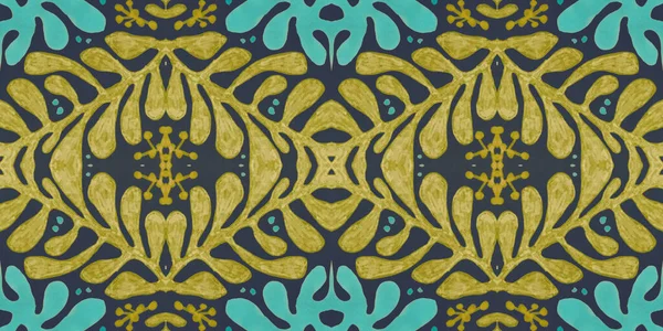 Azulejos Aquarela Damasco Textura Tradicional Retro Italiano Talavera Mosaico Design — Fotografia de Stock