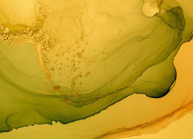 Altın Sıvı Sanat. Soyut Sıvı Duvar Kağıdı. Akrilik Yağlı Boyama. Mermer desenli. Sıvı Sanat. Grunge Wave arka planı. Lüks Suluboya Duvarı. Sarı Alkol Mürekkep Çizimi. Mermer Sıvı Sanatı.