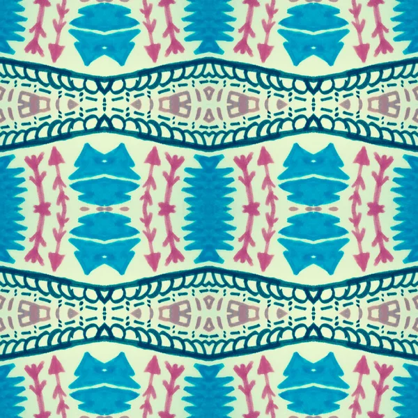 Бесшовные Фоновые Майя Ручной Отпечаток Ацтека Мексиканский Образец Текстиля Традиционная — стоковое фото