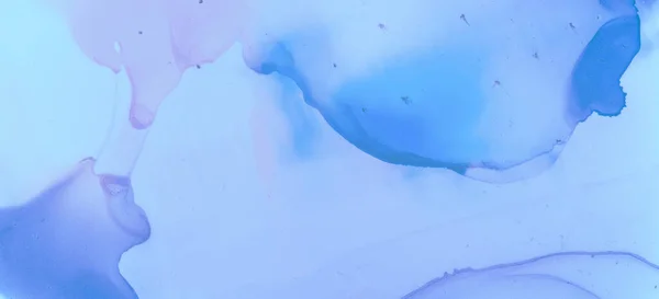 要約インクがテクスチャを染色します 青色パステル流体設計 パステル流体スプラッシュ ピンク現代色の背景 アブストラクトインク汚れパターン ピンクパステルフロー液体 水彩画背景 — ストック写真