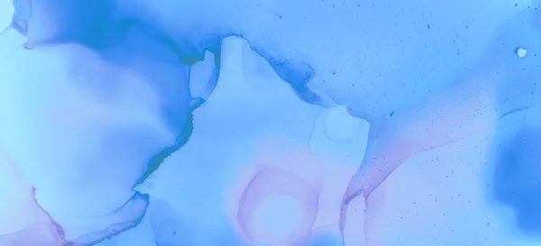 パステルフロースプラッシュ ピンク現代色の背景 グラデーションインクがテクスチャを染色します グラデーションインクの汚れパターン 青色パステル流体液体 ピンクパステル流体スプラッシュ 水彩壁紙 — ストック写真