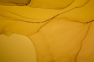 Altın Sıvı Sanat. Sıvı Mermer Arkaplan. Akrilik yağ deseni. Soyut doku. Sıvı Sanat. Modern Flow Illustration. Lüks Suluboya Duvarı. Sarı Alkol Mürekkep Duvar Kağıdı. Sıvı Sanatı.