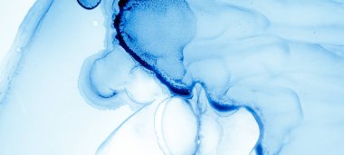 Karıştırma Mürekkebi. Art Flow arka planı. Çivit Soyut Desen. Mürekkep Renkleri Karışık Su. Donanma Hafif Boyası. Mavi Sıvı Parmak izi. Suluboya Akrilik Duvar. Yağ mermer dokusu. Sıvı Mürekkep Renkleri Karışımı.