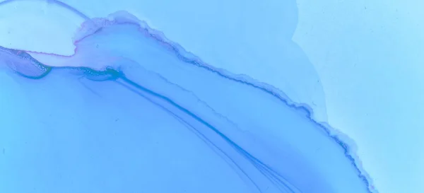 現代のインクはテクスチャを染色します 青色パステル流体液体 ピンクパステルフロー液体 水彩波壁紙 パステルフロー水 ブルーコンテンポラリーペイントの背景 近代的なインクの汚れパターン — ストック写真