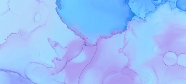 ブルー水彩ペイントの背景 アブストラクトインク汚れ大理石 現代のインクの汚れ大理石 ピンクパステルフロースプラッシュ パステルフロー水 青色パステル流体スプラッシュ 水彩の背景 — ストック写真