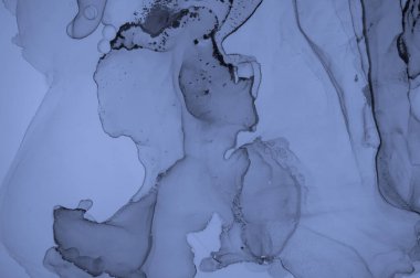Mürekkep Renkleri Karışımı. Art Wave Arkaplanı. İndigo Alkol Boyası. Mürekkep Renkleri Karışık Su. Yağ Mermer Tasarımı. Ethereal Grunge Damlaları. Okyanus Işığı deseni. Mavi Sıvı Boyama. Soyut Karıştırma Mürekkebi.