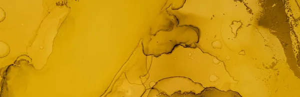 Gold Fluid Art. Marble Abstract Illustration. Acrylic Oil Effect. Liquid Pattern. Fluid Art. Modern Wave Wallpaper. Yellow Watercolor Drops. Golden Alcohol Ink Background. Abstract Fluid Art.