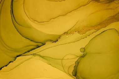 Altın Sıvı Sanat. Soyut Sıvı Duvar Kağıdı. Alkol Mürekkebi Boyama. Mermer desenli. Sıvı Sanat. Yaratıcı Dalga İllüstrasyonu. Sarı suluboya kağıt. Parıltılı Akrilik Yağ Arkaplanı. Soyut Sıvı Sanatı.