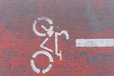 Bisiklet simgesi ile döngü yolu dokusu