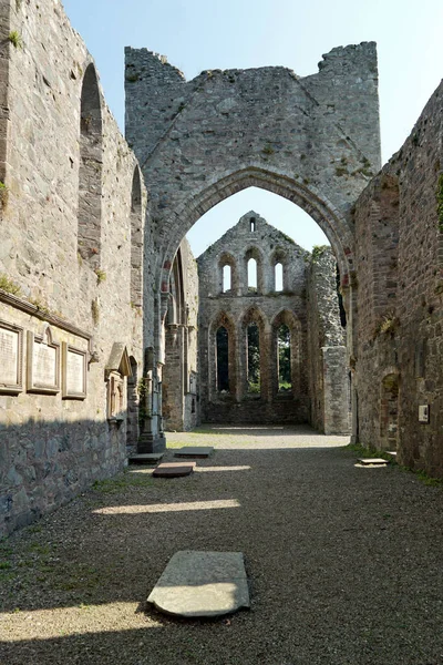 Grijze Abdij Ruïnes Grey Abbey Een Vervallen Cisterciënzer Priorij Het — Stockfoto