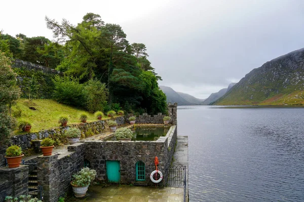 Piscine Victorienne Extérieure Pierres Château Glenveagh Dans Parc National Glenveagh — Photo