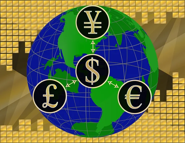 Finanzas globales Vector De Stock