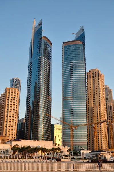 Dubai Skyscrapers, Jumeira beach, UAE. — Stock Photo, Image