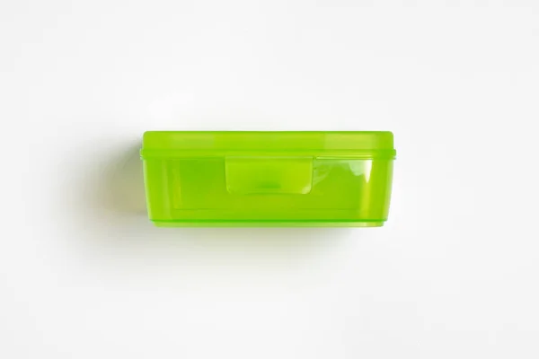 Caja Sándwich Plástico Aislado Sobre Fondo Blanco Fotografía Alta Resolución —  Fotos de Stock