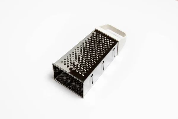 Metallic Grater Vegetables Isolated White Background High Resolution Photo Mock — Stock Photo, Image