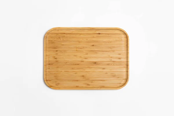 Wooden Cutting Board Cutting Isolated White Background High Resolution Photo — Stock Photo, Image