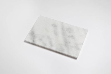 Beyaz Mermer Servis Kurulu beyaz arkaplanda izole edildi. Yüksek çözünürlüklü fotoğraf.