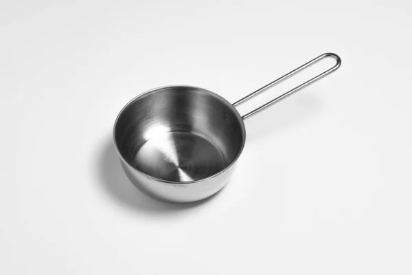 Stainless Steel Frying Pan Isolated White Background High Resolution Photo — Stockfoto