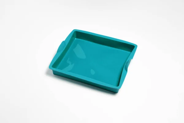 Silicone Baking Dish Isolated White Background High Resolution Photo Top — Stock Photo, Image