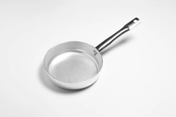Aluminium Frying Pan Isolated White Background High Resolution Photo Top — стоковое фото