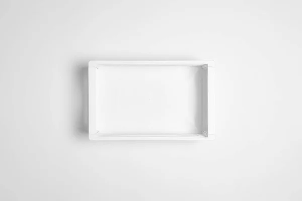 白い背景に隔離されたプラスチック製の食品保管箱 高解像度の写真 モックアップ — ストック写真