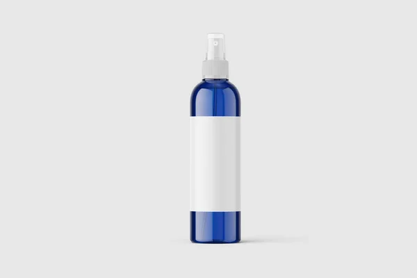 Mist Amber Spray Fles Met Blanco Etiket Geïsoleerd Witte Achtergrond — Stockfoto
