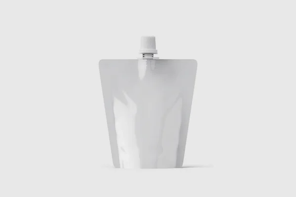 Witte Blanco Flexibele Pouch Met Dop Voor Puree Food Drink — Stockfoto