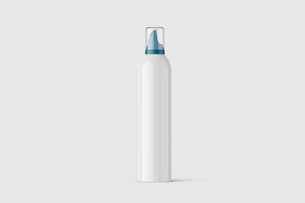 Mousse Bottle Pump Isolated White Background Rendering Mock — Stock Photo, Image