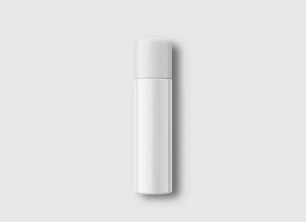 Spray Palackok Fényes Kupakok Elszigetelt Fehér Alapon Renderelés Készítmény — Stock Fotó