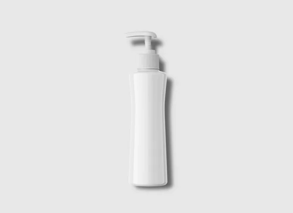 Blank Cosmetic Bottle Press Pump Isolated White Background Rendering Mock — Stock Photo, Image