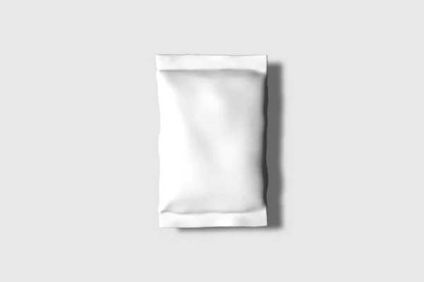 Foil Snack Pack Isolato Sfondo Bianco Rendering Frocio — Foto Stock