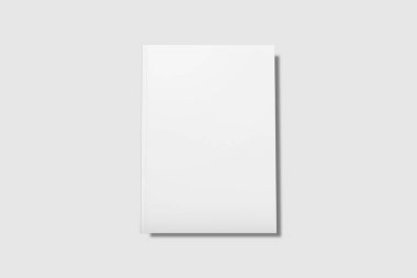 Boş katalog, dergiler, beyaz arka planda izole edilmiş kitap maketleri. 3 boyutlu görüntüleme. Model