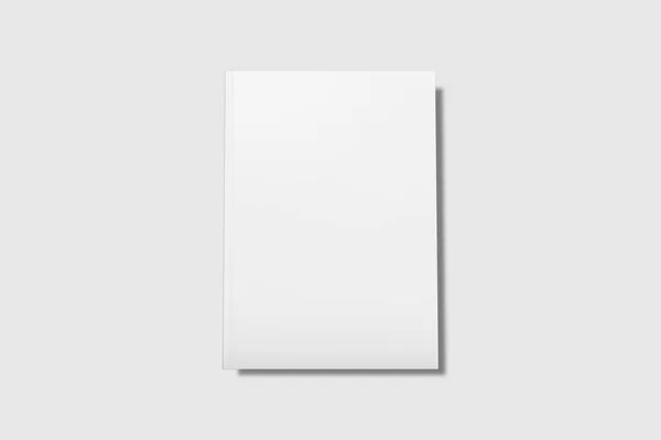 Catálogo Branco Revistas Livro Mock Isolado Fundo Branco Renderização Mock — Fotografia de Stock