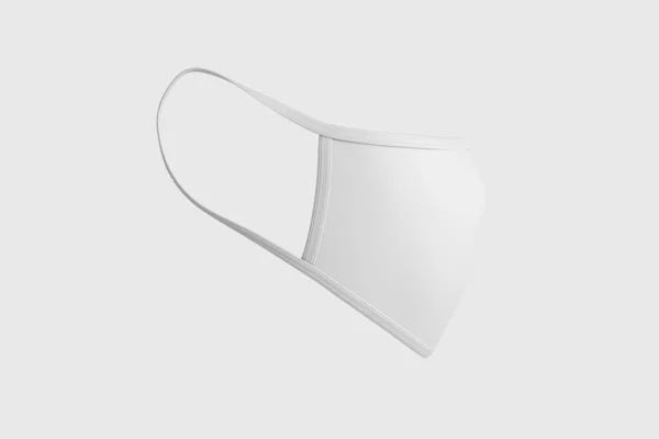 White Face Mask Mockup Isolerad Vit Bakgrund Återgivning Modellering — Stockfoto